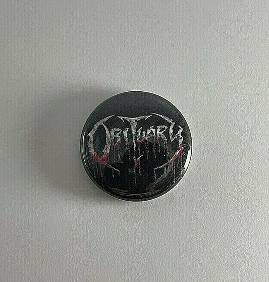 Obituary Logo 1” Button O002B Pin Badge