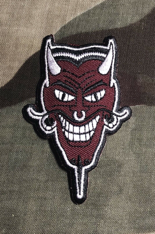 Devil Head Satan Embroidered Patch D020P