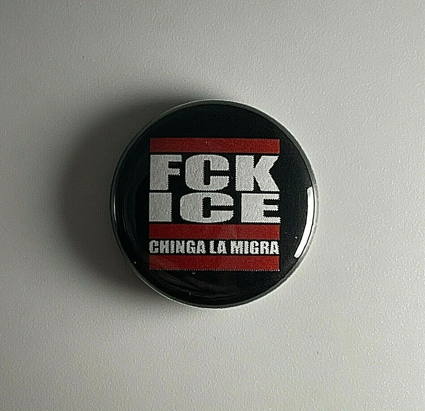 F*ck Ice FCK ICE Anti-Fascist Run Dmc 1” Button I006B Pin Badge