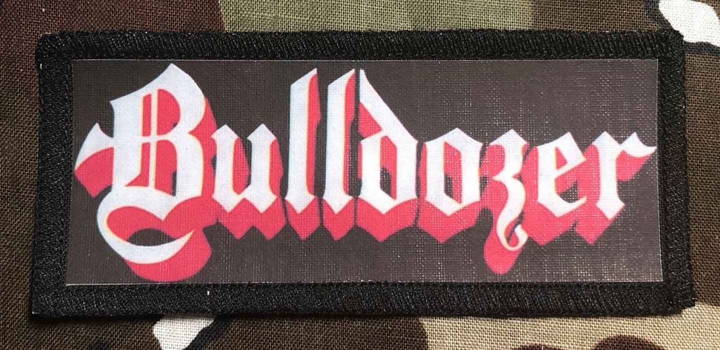 Bulldozer Logo Thrash Metal Sublimated Printed Patch B039P