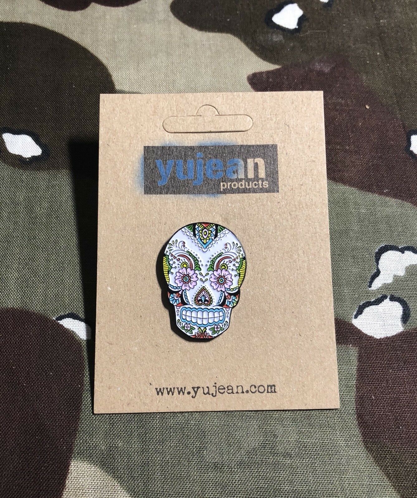 Sugar Skull Dia De Los Muertos Enamel Lapel Pin S003PC