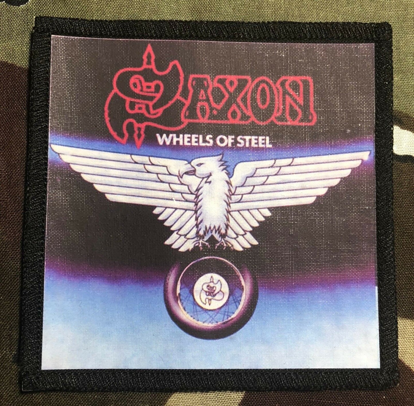 Saxon Wheels Of Steel Sublimated Printed Patch S064P