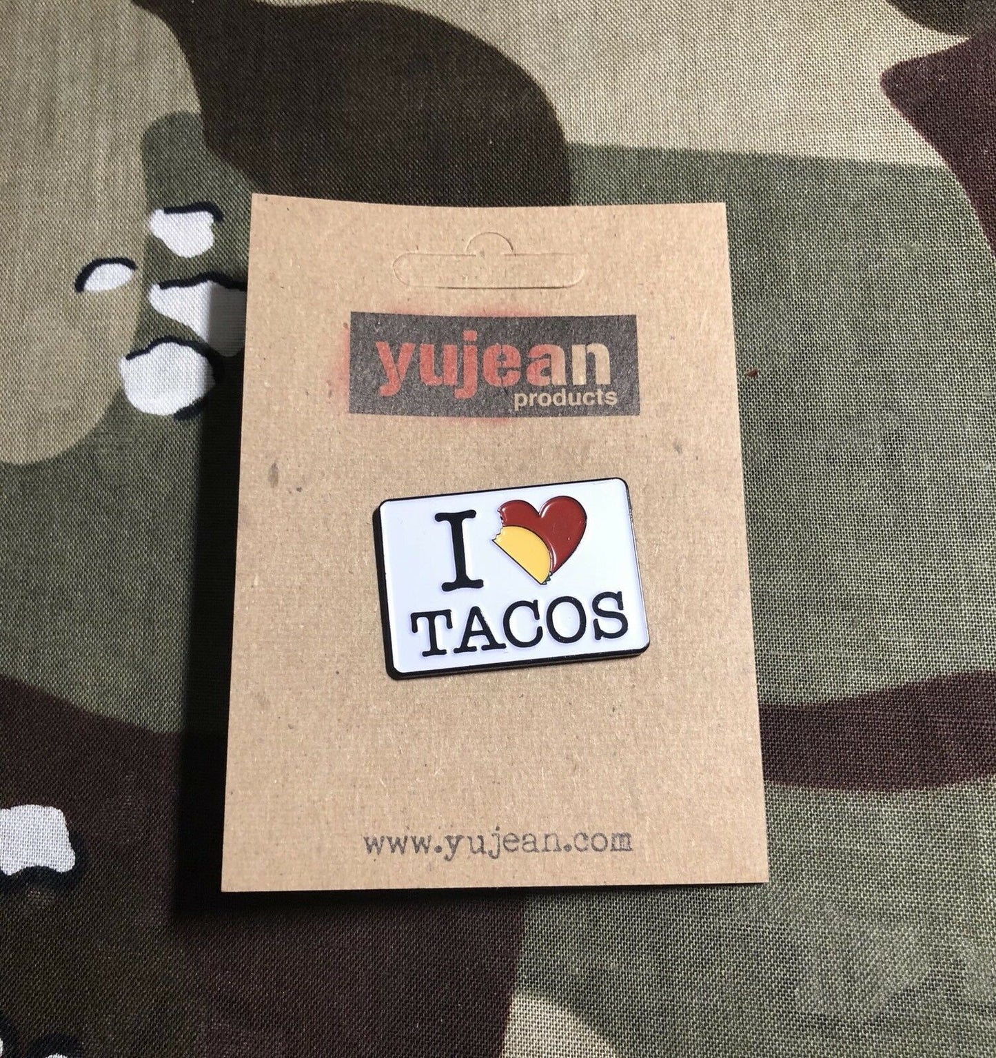 I Heart Tacos Enamel Lapel Pin T003PC