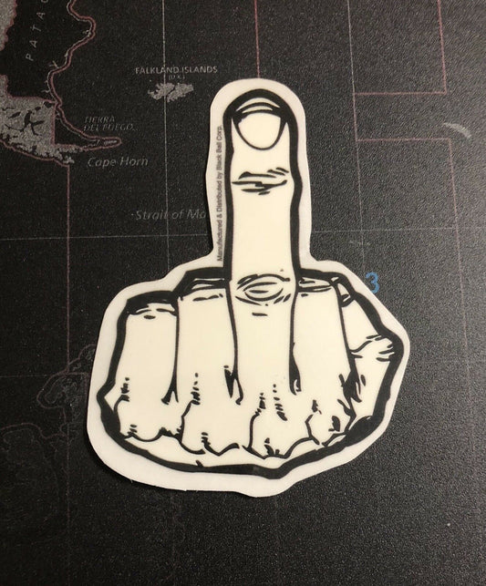 Middle Finger F*ck You Vinyl Sticker M004S