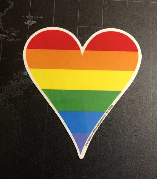 Pride Heart LGBTQ Vinyl Sticker P003S