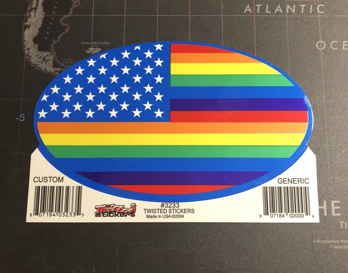 Pride Flag LGBTQ USA Vinyl Sticker P002S