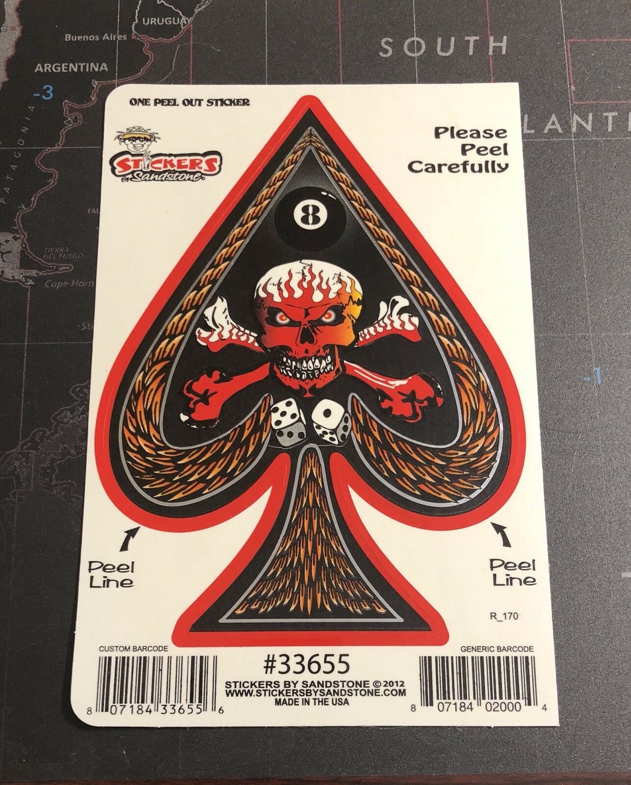 Skull Ace Of Spades Vinyl Sticker S006S