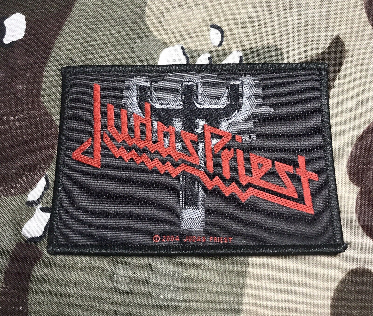 Judas Priest Fork Logo Woven Patch J002P