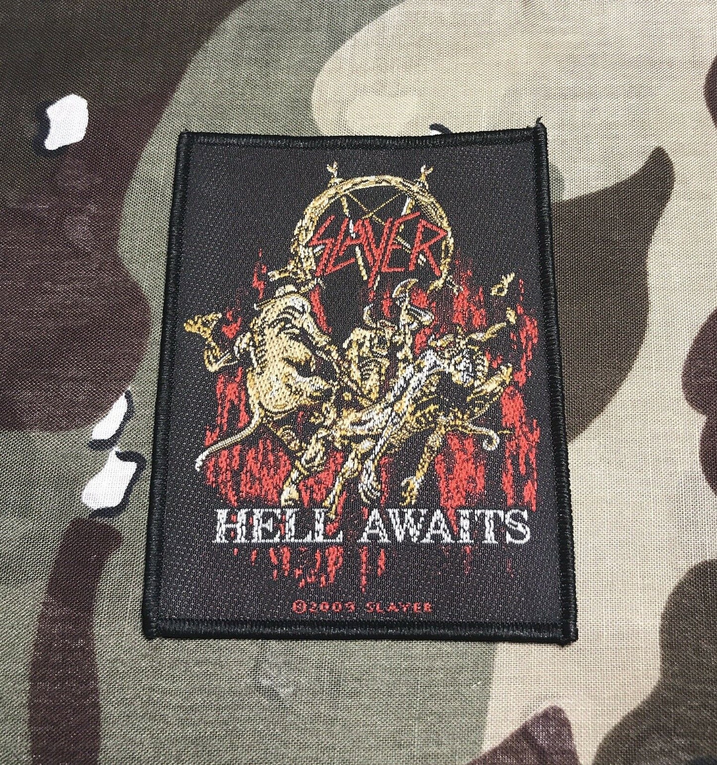 Slayer Hell Awaits Woven Patch S003P