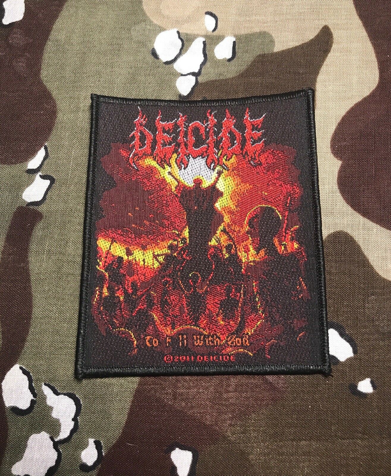 Deicide To Hell With God Woven Patch D007P