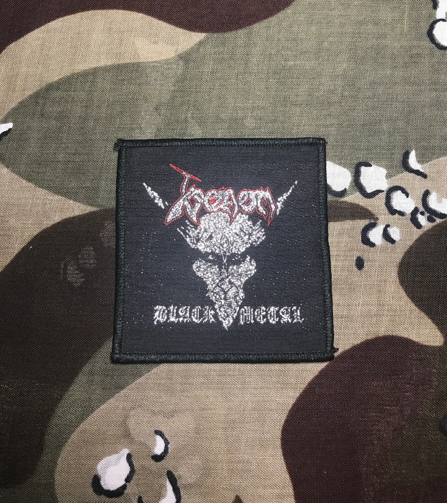 Venom Black Metal Woven Patch V001P