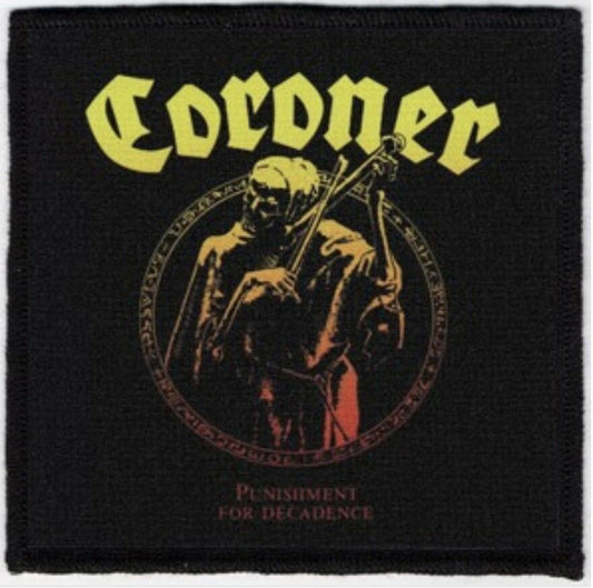 Coroner Punishment For Decadence Sublimated Printed Patch C054P