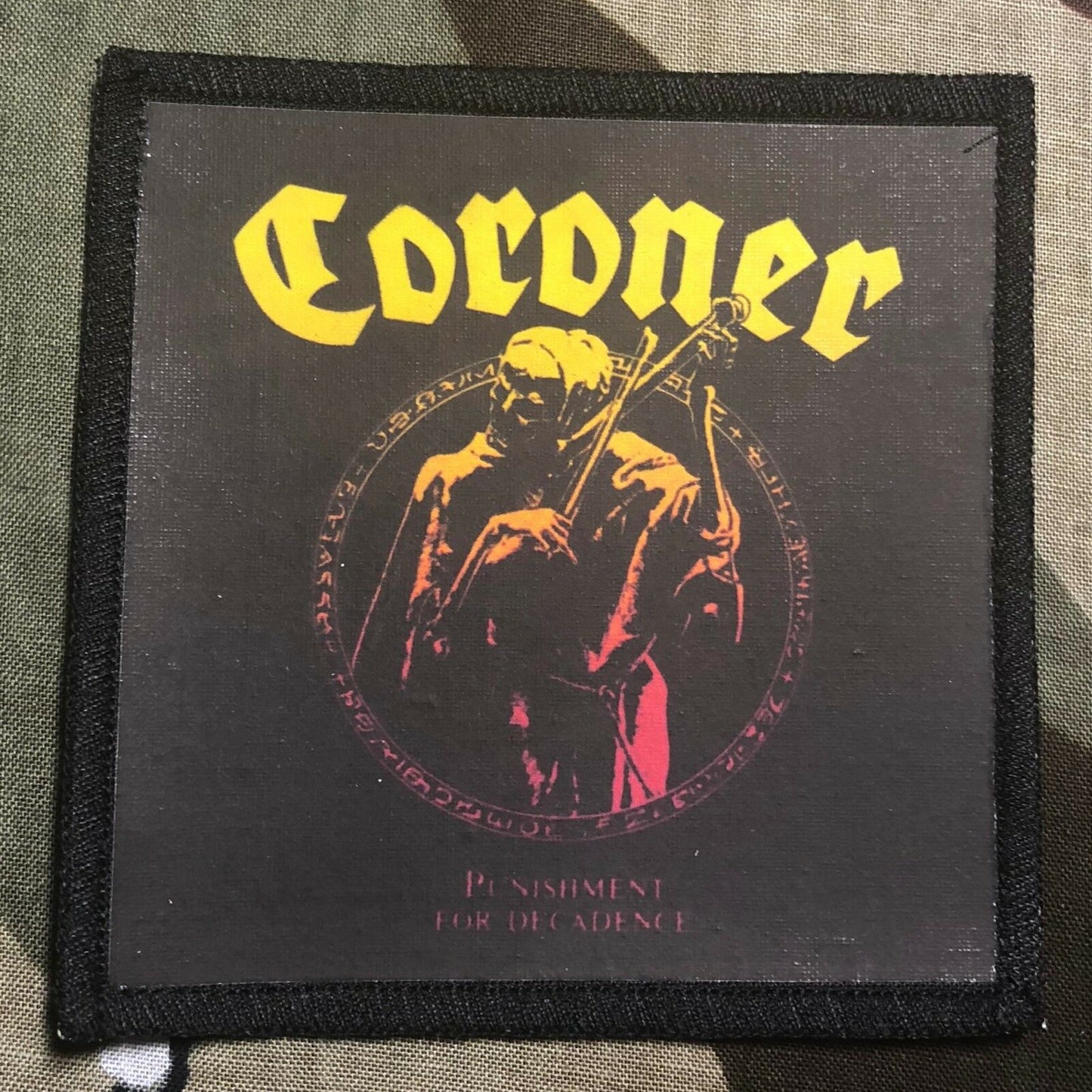 Coroner Punishment For Decadence Sublimated Printed Patch C054P