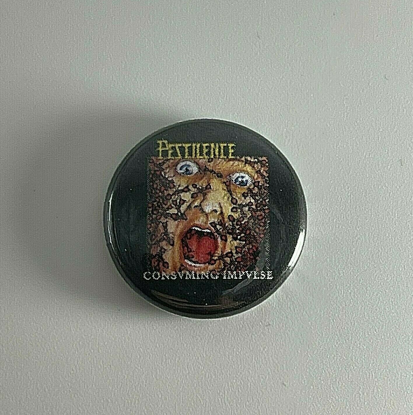 Pestilence Consuming Impulse 1” Button P006B Pin Badge