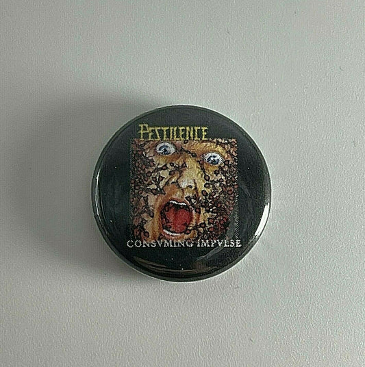 Pestilence Consuming Impulse 1” Button P006B Pin Badge