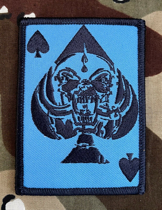 Motorhead Ace Of Spades Blue Card Embroidered Patch M100P