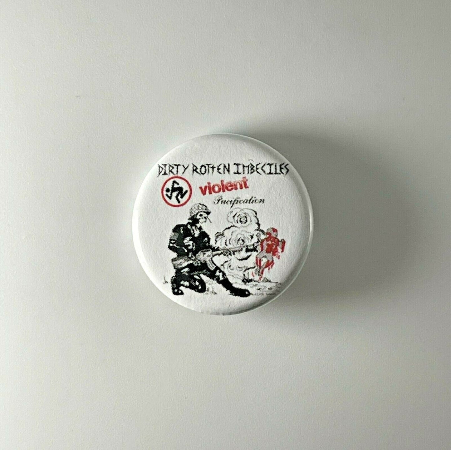 DRI D.R.I. Violent Pacification 1.25” Button D008B125 Pin Badge