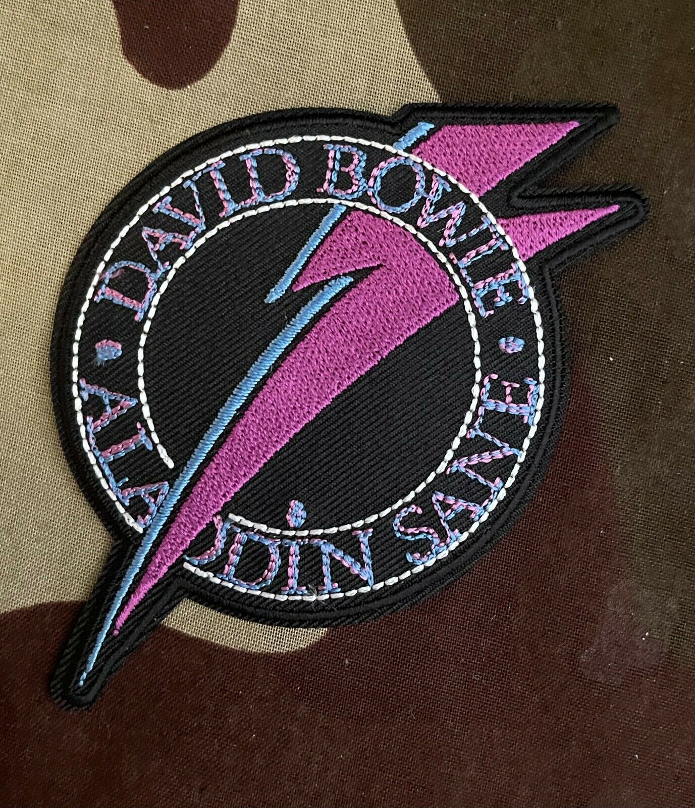 David Bowie Aladdin Sane Embroidered Patch B066P