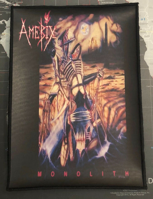 Amebix Monolith Medium Sublimated Printed Back Patch A060P