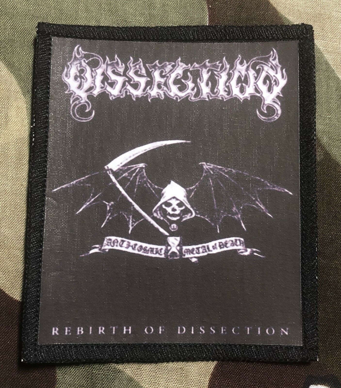 Dissection Rebirth Black Metal Sublimated Printed Patch D056P