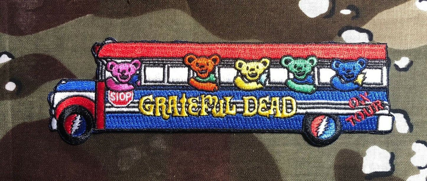 Grateful Dead Tour Bus Bears Officially Licensed Embroidered Patch G039P