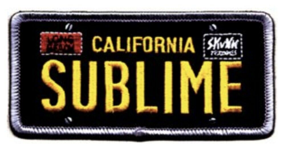 Sublime License Plate Official Embroidered Patch S085P