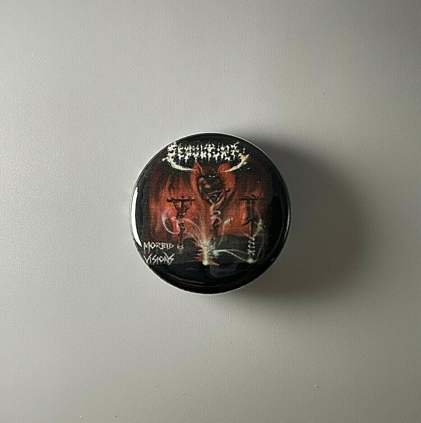 Sepultura Morbid Visions 1.25" Button S004B125 Pin Badge