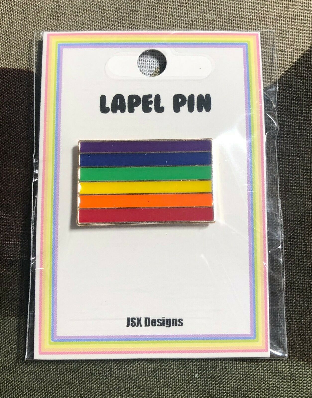 Rainbow Flag LGBTQ Enamel Lapel Pin L004PC