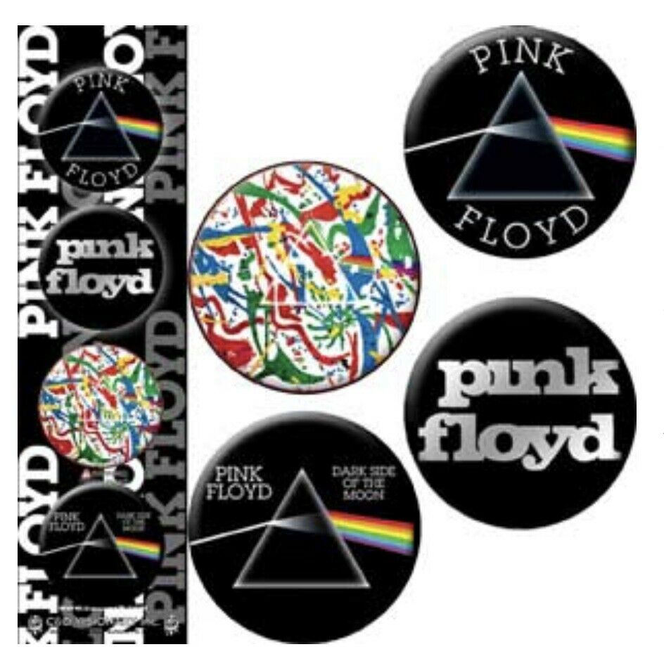 Pink Floyd Dark Side Of The Moon 1.25” Four Button Set Badge Pin