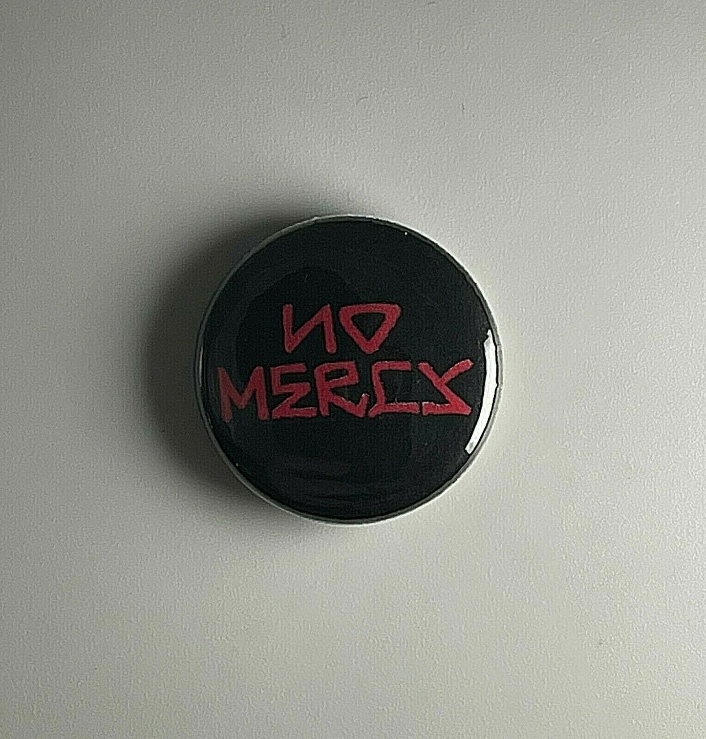 No Mercy Logo 1" Button N009B Badge Pin