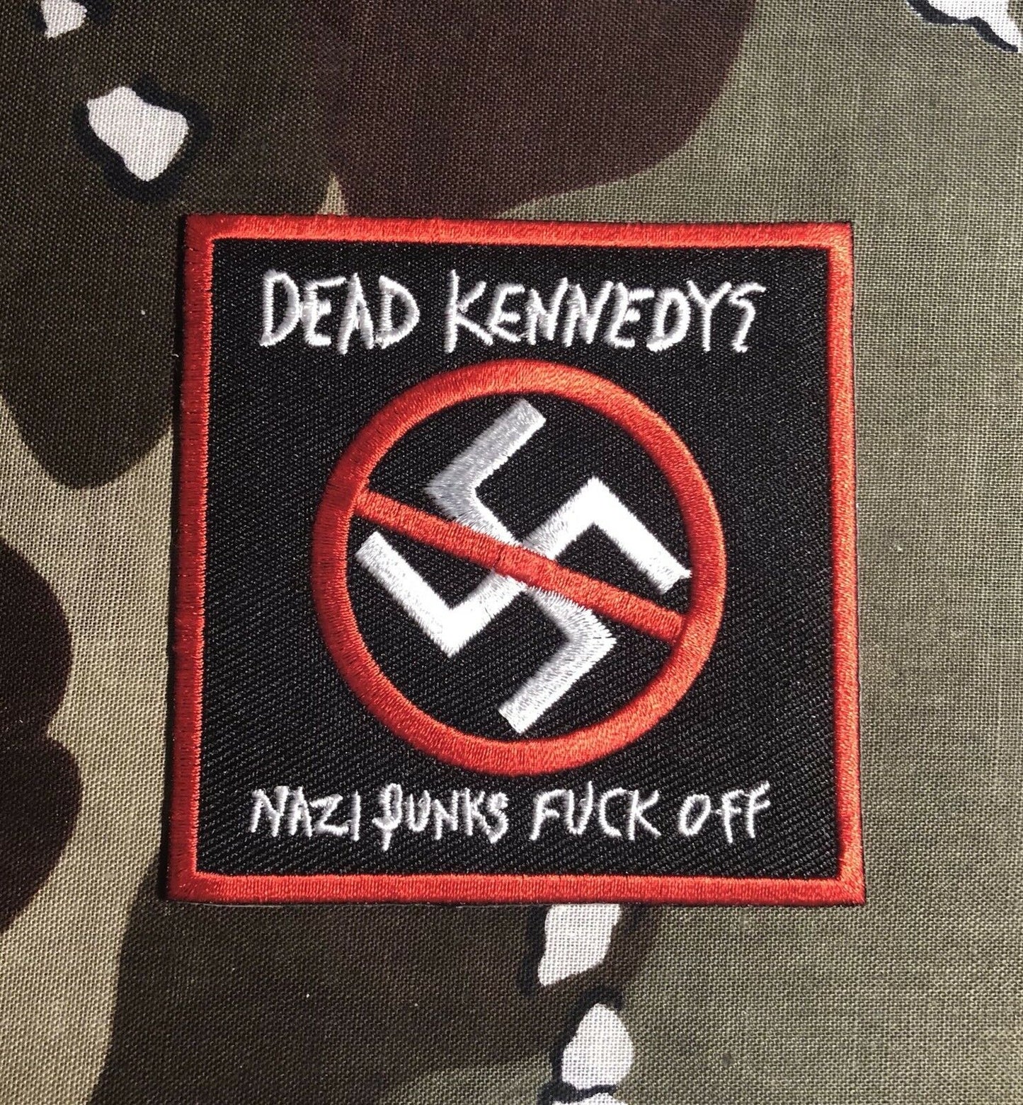 Dead Kennedys Na*i Punks F*ck Off Embroidered Patch D032P Napalm Death Misfits