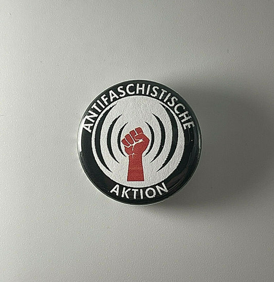 Antifaschistsche Anti-Fascist Action Antifa 1.25" Button A003B125