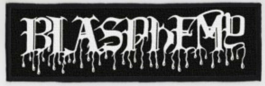 Blasphemy Logo Black Metal Sublimated Printed Patch B021P