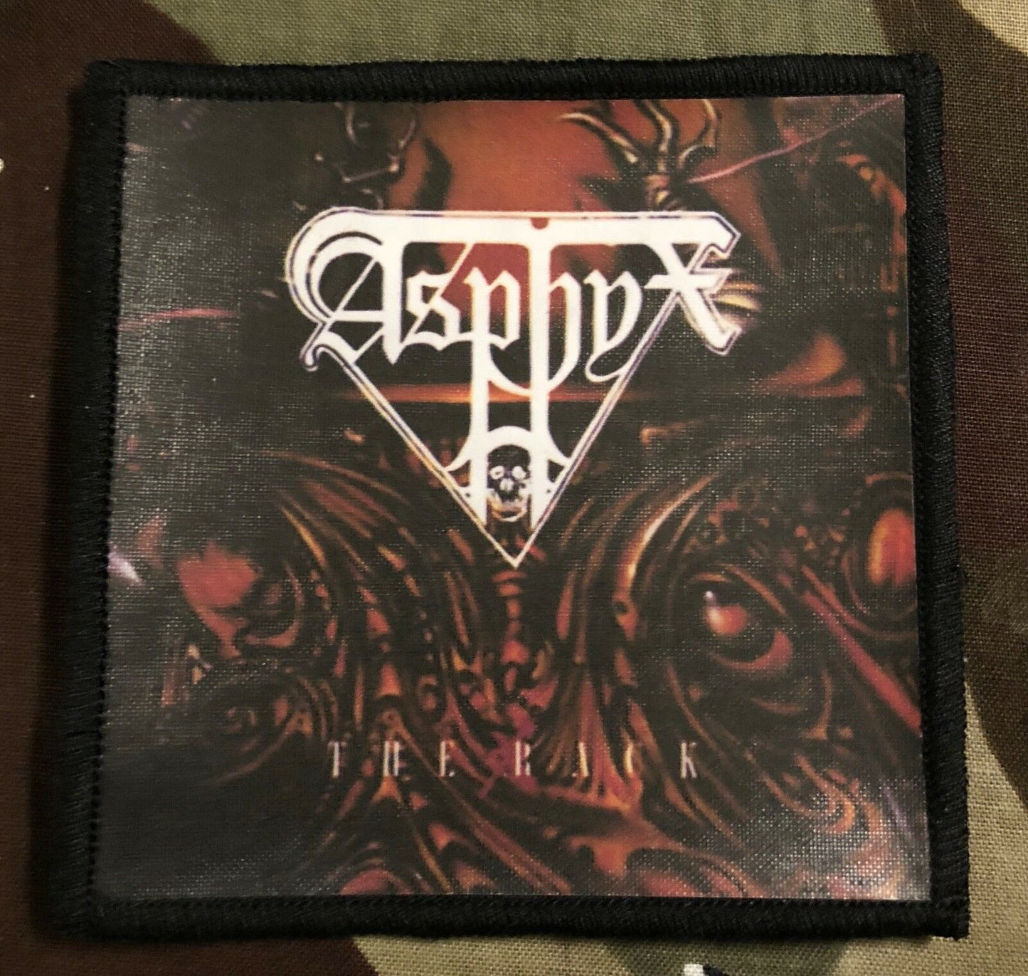 Asphyx The Rack Sublimated Printed Patch A034P