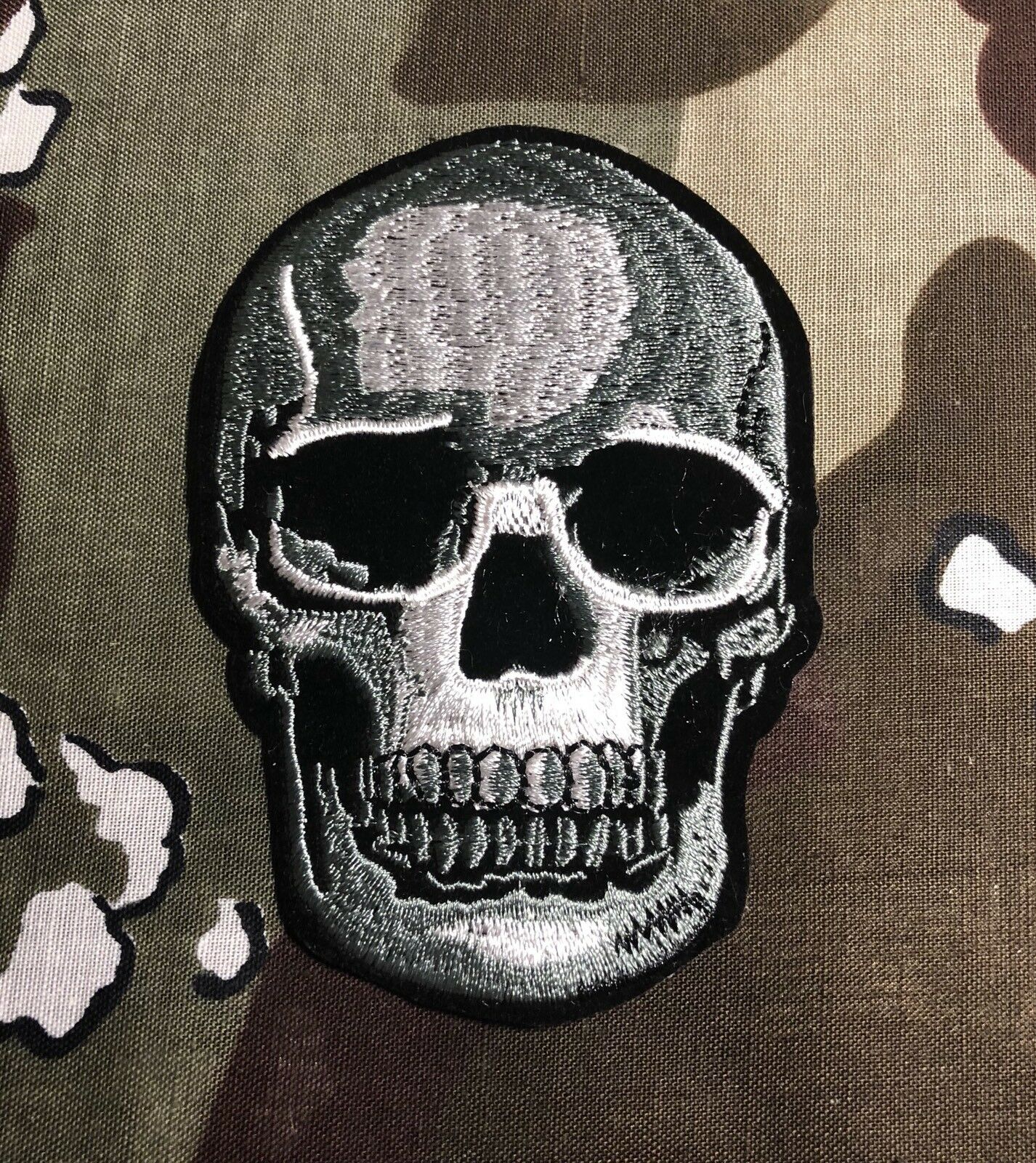 Skull Realistic Embroidered Patch S030P