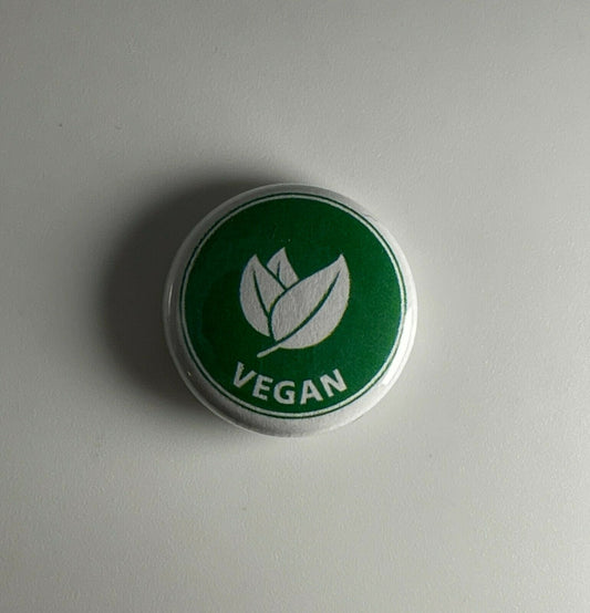 Vegan 1” Button V004B Vegetarian Animal Rights Pin Badge