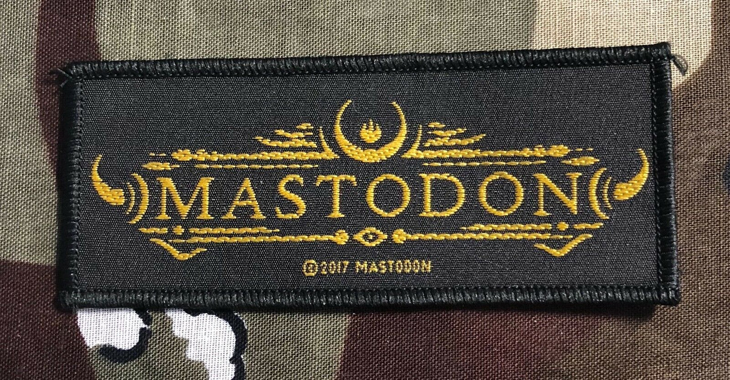 Mastodon Logo Woven Patch M068P