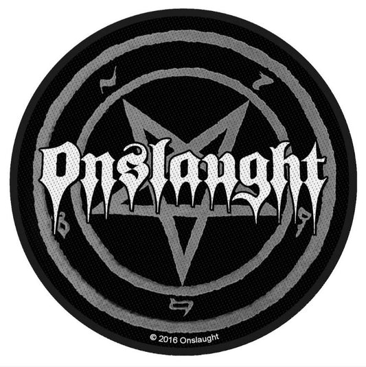 Onslaught Pentagram Logo Woven Patch O010P