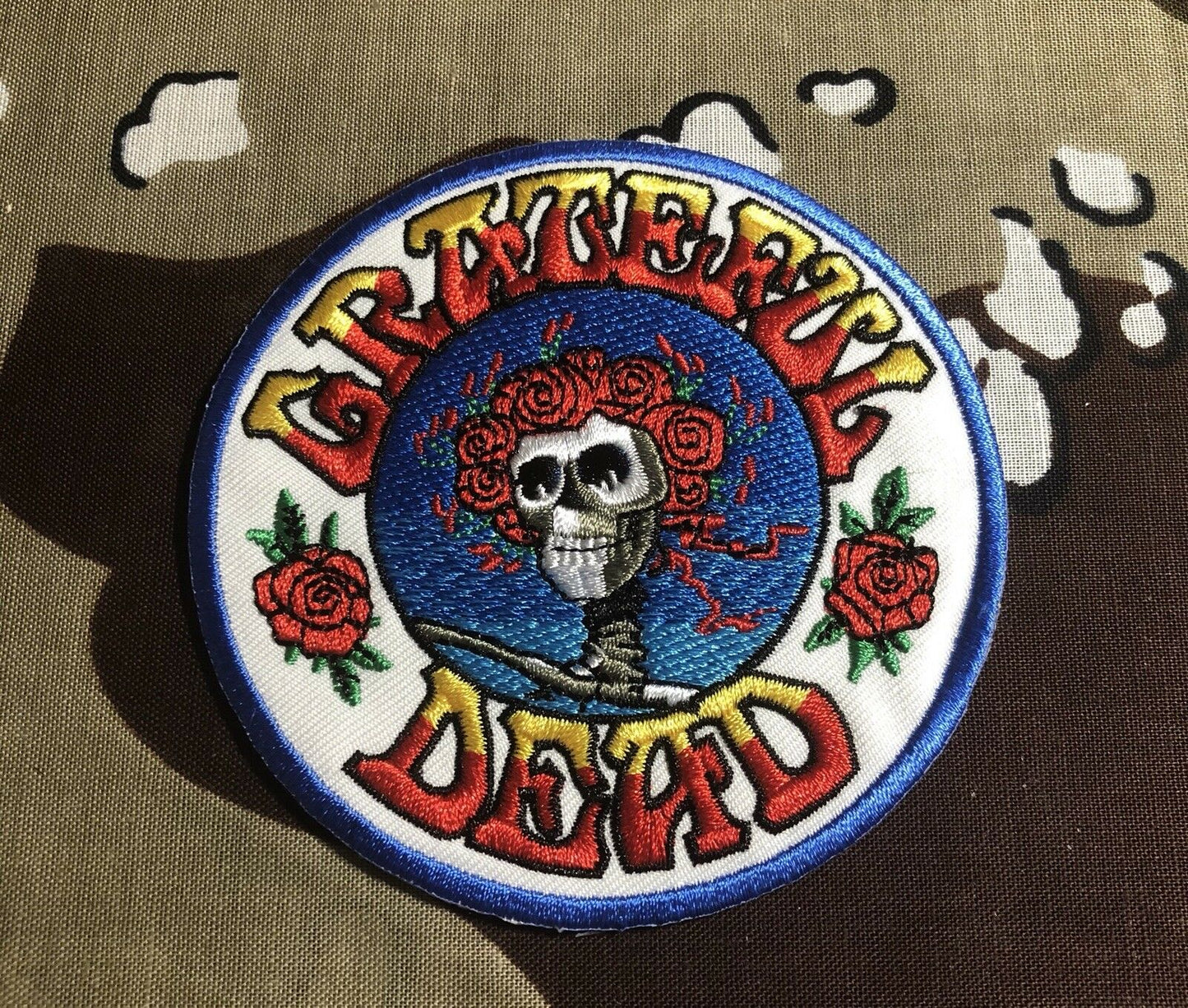 Grateful Dead Skeleton and Roses Officially Licensed Embroidered Patch G002P