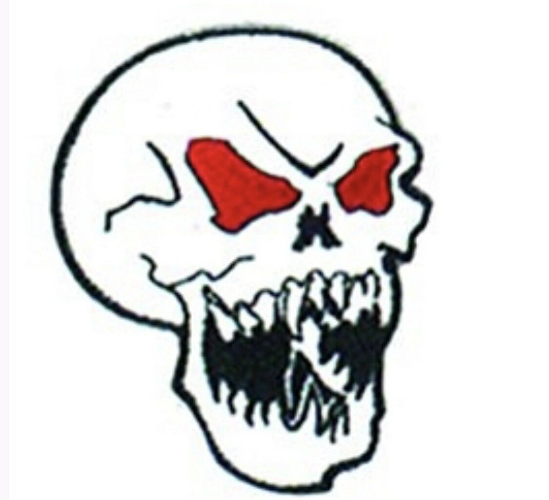 Screaming Skull Biker Motorcycle Embroidered Patch S017P