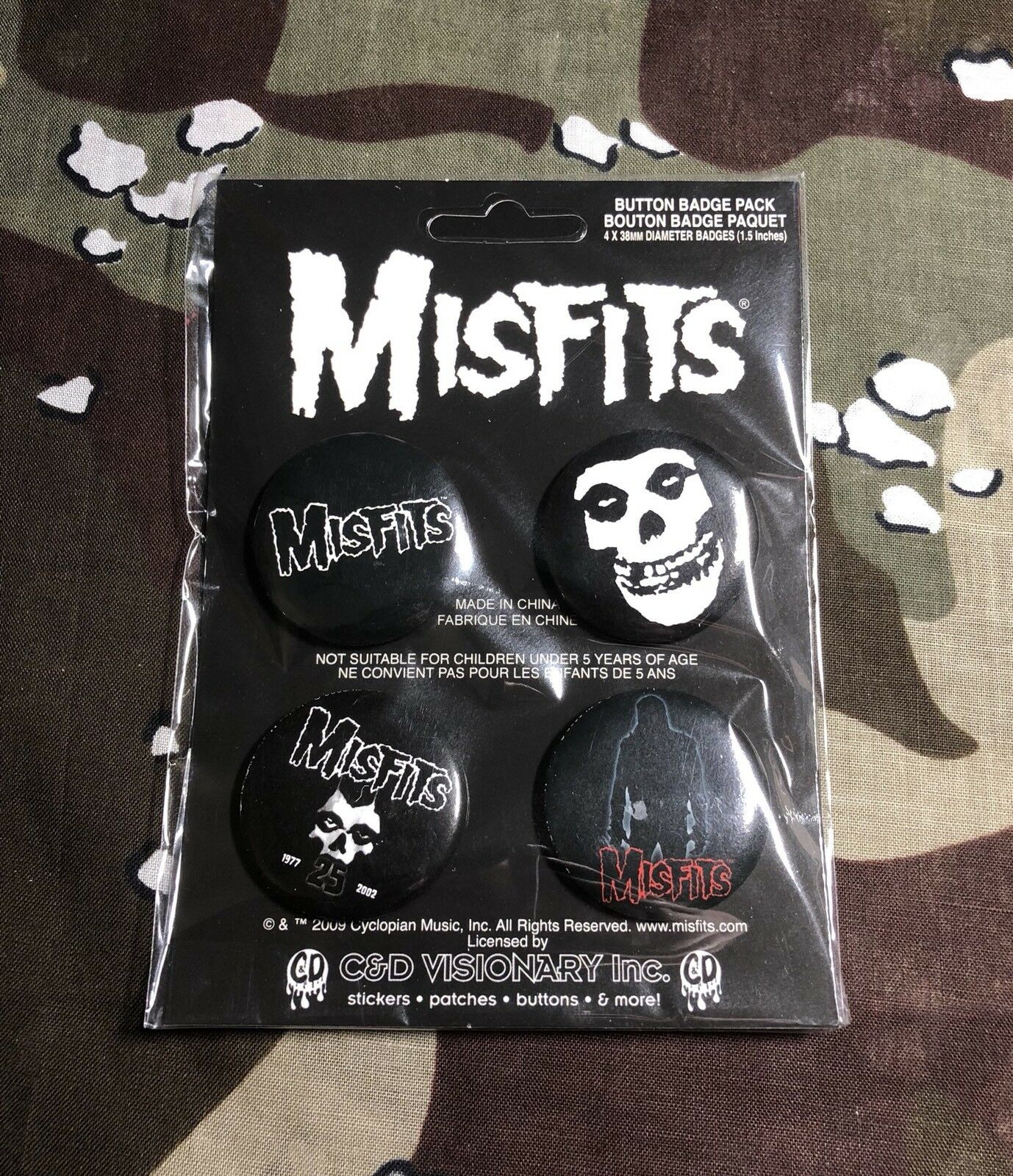 Misfits 1.5” Button Set Badge Pin