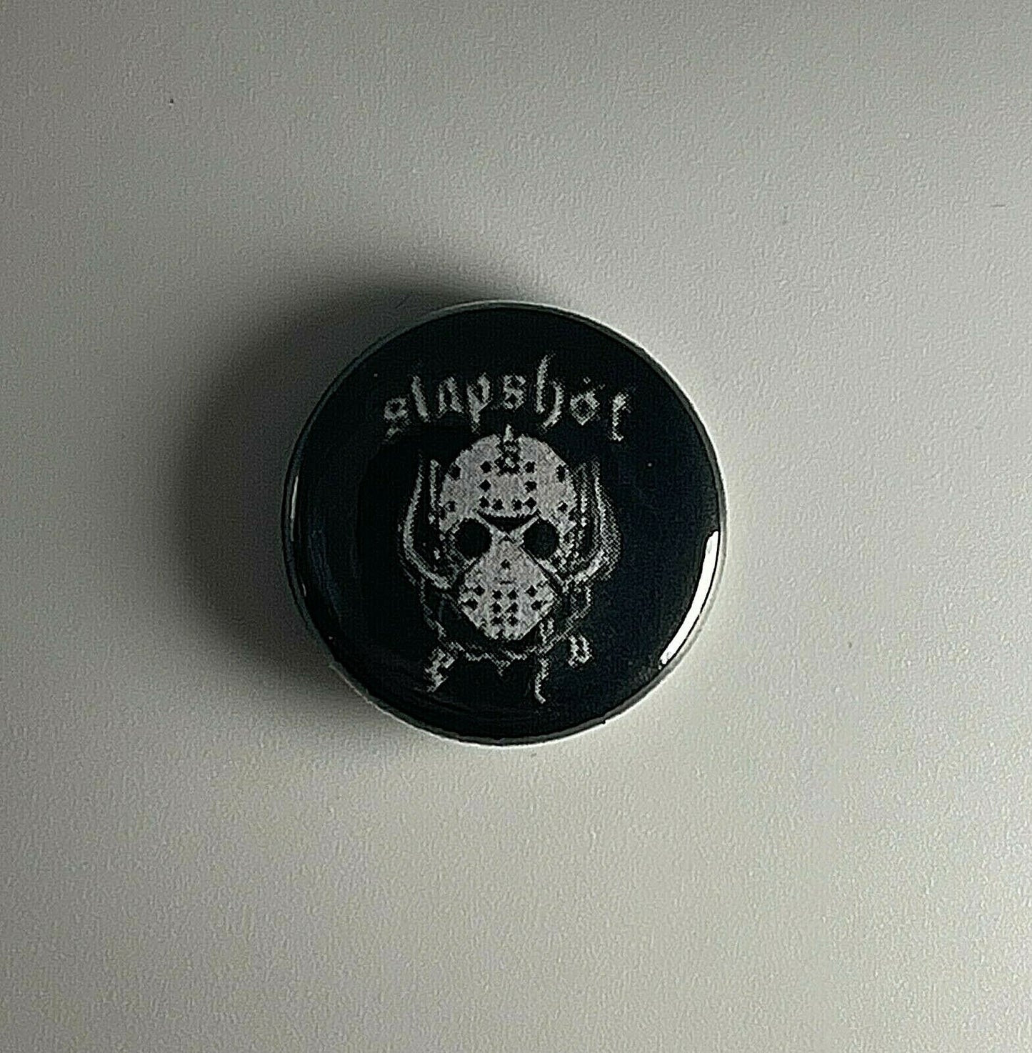 Slapshot Straight Edge 1" Button S003B Badge Pin