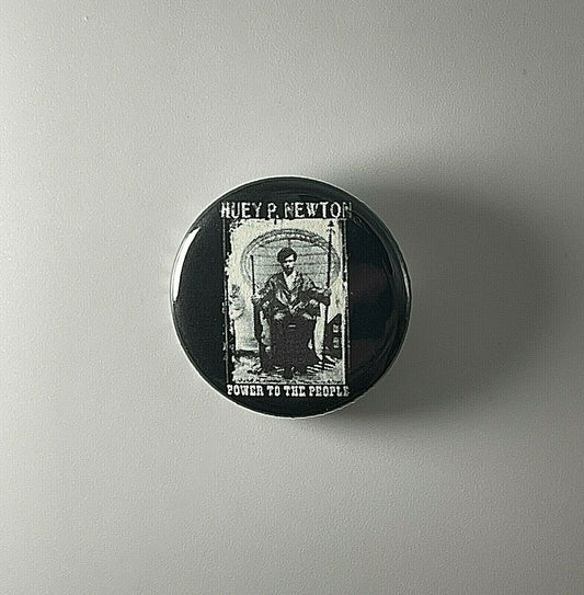 Black Panther Power To The People Huey P. Newton 1.25" Button B004B125 Pin Badge