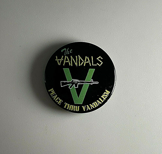 The Vandals Peace Through Vandalism 1” Button V001B Badge Pin