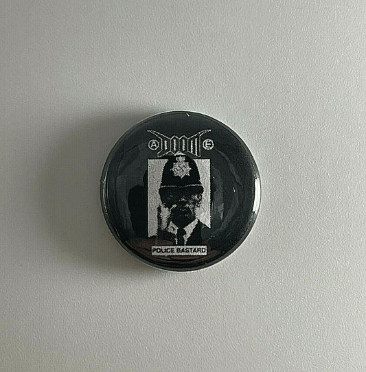 Doom Police Bastard Crust Punk 1" Button D007B Badge Pin