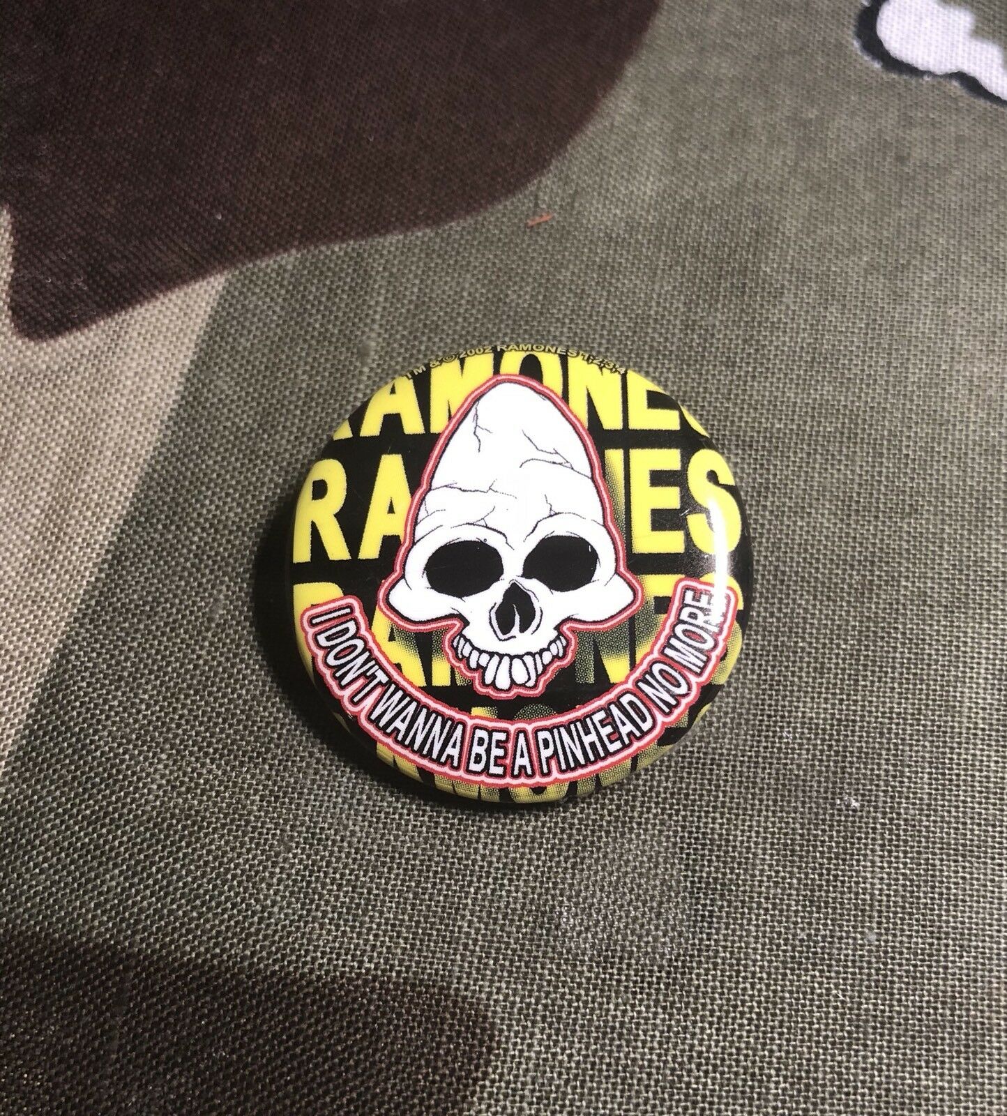 Ramones Pinhead 1.25” Button R008B Badge Pin