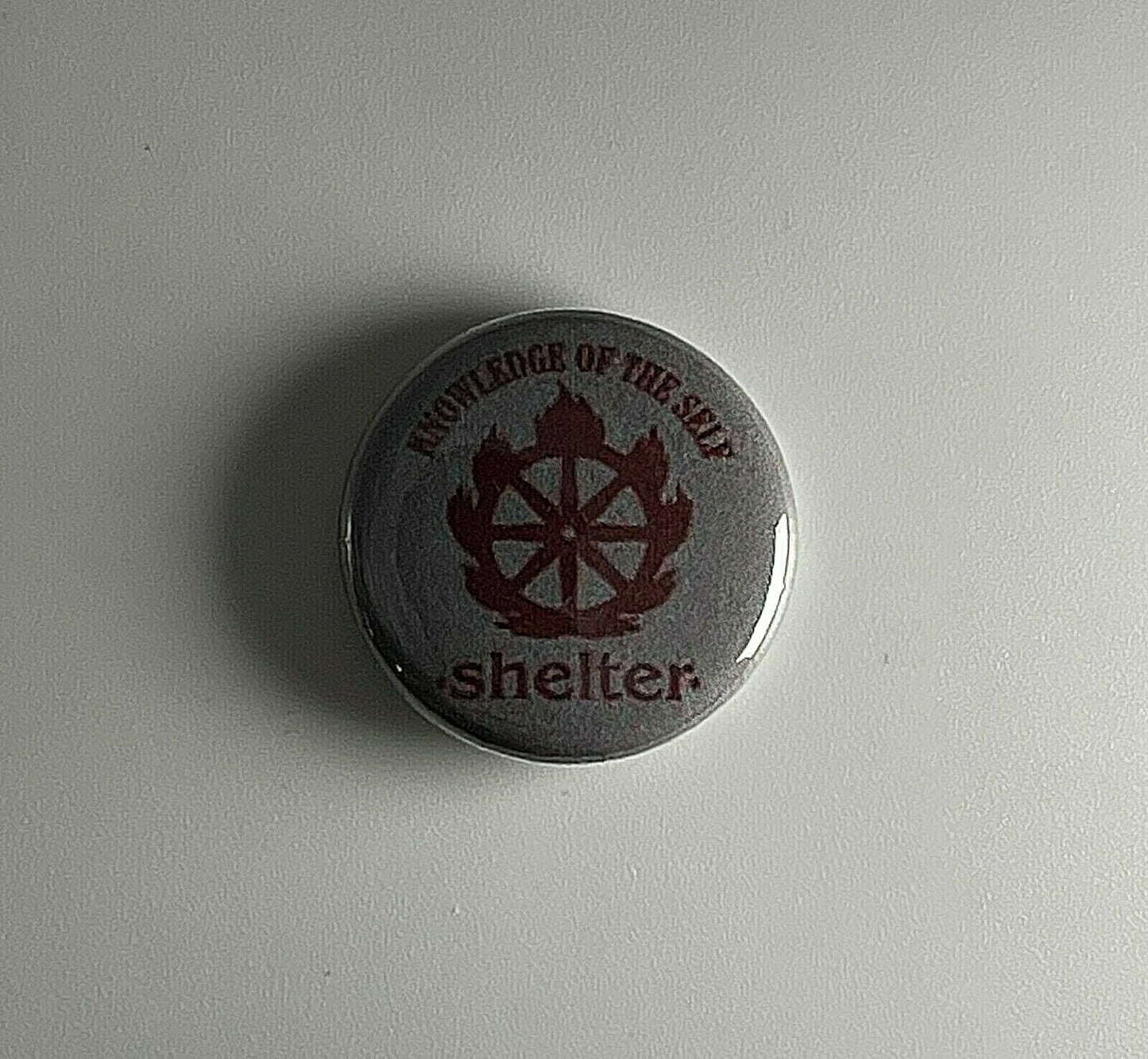 Shelter Straight Edge 1" Button S009B Badge Pin