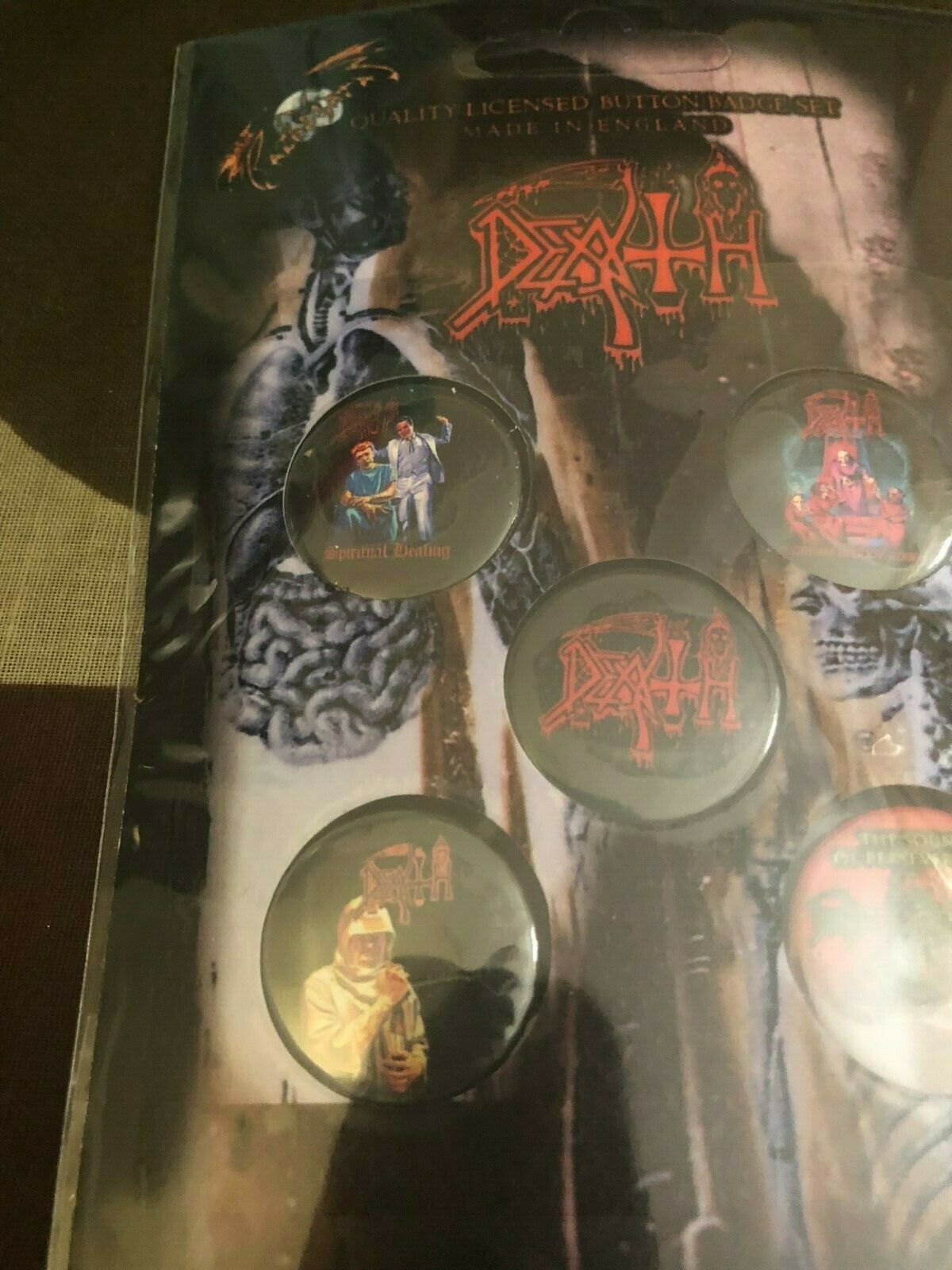 Death Leprosy Scream Bloody Gore Spiritual Healing Five 1” Button Set