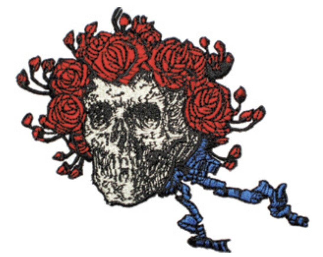 Grateful Dead Skull And Roses Officially Licensed Embroidered Patch G027P