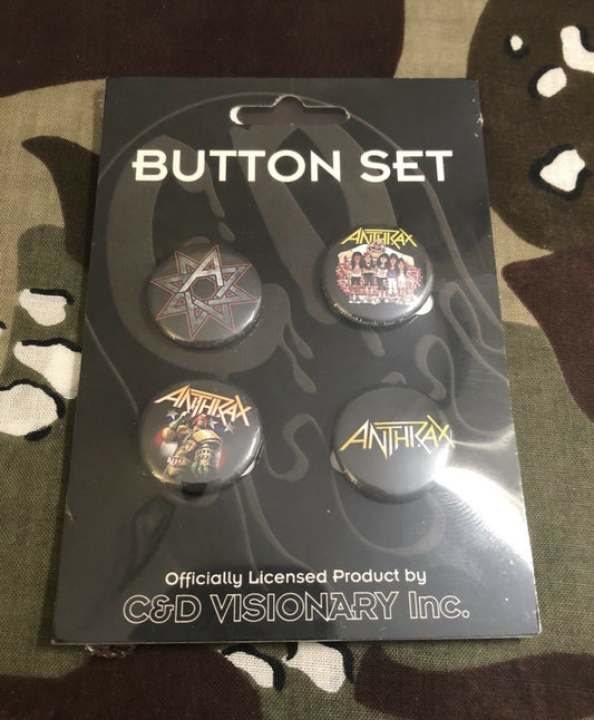 Anthrax 1” Four Button Set